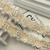 Estilo Xiao Xiang Encaje de Cinta Accesorios para Ropa Tela de Encaje Ropa DIY Hecho a Mano Cinta de Perlas Fabricantes
