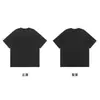 Representar Camiseta Masculina de Manga Curta com Estampa de Tubarão Lavada Estilo Antigo Retro Marca de Moda Europeia e Americana Manga Meia Estação Verão