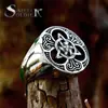 Guerreiro de Aço Nórdico Viking Nó Celta anel de aço inoxidável atacado moda vintage titânio aço anel masculino