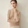 Suéter macio de cashmere para mulheres, gola alta, mangas raglan, versátil, moderno, cashmere casual, novo suéter de malha básico para outono e inverno