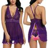 Comercio exterior pijama de encaje sin espalda falda de tirantes con abertura lateral estación independiente de celebridades de Internet europeas y americanas AliExpress lencería sexy sexy