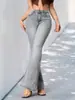 Calça Flare Feminina Personalizada Verão Europeu e Americano 2026, Jeans Bootcut Justo e Valorizador, Fornecimento Direto da Fábrica