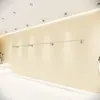 Prateleira de Exposição Espessa de Aço Inoxidável para Loja de Roupas, Suporte Lateral de Parede para Pendurar Escovado, Prateleira de Exposição para Pendurar Roupas Femininas