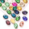Broca de garra de cristal oval em forma de ovo de cristal de vidro furadeira costurada à mão material para acessórios de vestido de noiva acessórios de cabelo