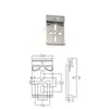 Huayi Mingtong Interruptor de Hebilla de Riel DIN35mm Hebilla de Sujeción Soporte de Montaje Aleación de Aluminio Base Negra y Blanca
