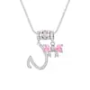 Collar con Letras Dopamina Popular Transfronterizo Set de Tres Piezas con Accesorios de Lazo, Elegante y Versátil Set de Collares con Letras