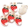 Accesorios de Aleación para Joyería DIY, Colgantes de Frutas y Verduras con Goteo de Aceite, Colgantes para Collar, Accesorios para Aretes W207