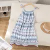 Stock Disponible Gasa Doble de Algodón Portabebés Camisón Vestido de Maternidad Verano Dulce Vestido Holgado Ropa de Casa