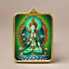 Colgante Thangka de Tíbet Zakilam Cuadrado Aleación de Acero de Titanio Dorado Varios Colores Patrones Dorados Se Pueden Elegir Directo de Fábrica