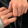 Anillo de Pareja Entrelazado de Plata S999 Anillo de Möbius Diseño de Nicho Sentido Anillo Abierto Ajustable