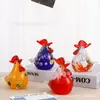 Esmalte de color gallo gallina colorido polluelo de cuco artesanías de cristal adornos moda decoración del hogar adornos comercio exterior transfronterizo