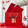 Bolsa de Regalo para Empaque de Festival de Primavera Año Nuevo 2026 Año del Caballo, La Riqueza Viene Pronto Bolsa de Regalo de Dibujos Animados Bolso de Mano de Tarjeta Blanca Creativa de Año Nuevo