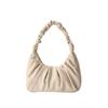 Bolsa de Ombro Popular de Moda de Nicho Francês com Fivela Magnética Plissada Axila Bolinhos Nuvem Bolsa de Mão para Mulheres