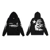 Conjunto de Sudadera con Capucha y Pantalones de Marca de Tendencia Hellstar Europeo y Americano Transfronterizo Estampado de Letras Holgado de Tendencia