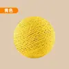 Juguete de Bola para Gatos, Caña de Juguete para Gatos, Bola de Cáñamo Masticable para Entretenimiento Propio del Gato, Duradera para Limar Dientes y Rascar, Bola con Campana Grande que Hace Ruido