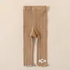 2026 Leggings de Algodão Penteado para Meninas Outono Mais Vendidos Estampa Montanha e Rio Borda com Babados Meia-calça Cartoon Infantil Atacado