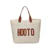 Bolso Tote Tejido Versátil Estilo Vacaciones Personalizado Nuevo Estilo 2026 para Mujer, Bolso Tote con Estampado de Letras, Bolso de Hombro Texturizado para Mujer