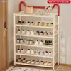 Zapatero Sin Instalación, Zapatero Multicapa para Entrada del Hogar, Organizador Plegable Pequeño Simple Estilo Dopamina para Guardar Zapatos