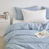 Conjunto Japonês de Quatro Peças 100% Algodão Gaze Roupa de Cama Macia e Fofa Lençol de Algodão Puro Capa de Edredom Estilo Lençol com Elástico Estilo 4