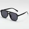 Nuevas gafas de sol vintage de doble puente transfronterizas, gafas de sol de montura grande, modernas y sencillas, lentes oceánicos personalizados estilo ins