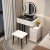 Penteadeira para Apartamento Pequeno Quarto Moderna Simples Luxo Leve High-End Ardósia Madeira Maciça Mesa de Maquiagem Penteadeira Integrada