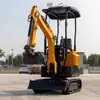 Mini Escavadeira Pá Cavadeira Agrícola Doméstica Uma Tonelada Engenharia Micro Escavadeira Pomar Interior Verdejamento Máquina com Caçamba de Gancho Pequena Escavadeira