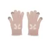 Luvas de Tela Sensível ao Toque para Manter Meninas Aquecidas, Luvas Quentes com Laço, Luvas de Ciclismo, Luvas de Pelúcia para Outono e Inverno com Dedos