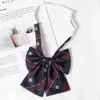 Pajarita de Plumas Femenina Uniforme Jk Color Sólido Estilo Academia Camisa Accesorios de Uniforme Escolar Traje de Marinero Decoración de Lazo Accesorio de Moda