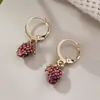 EZ5500 Pendiente de Fruta Nuevo Transfronterizo Europeo y Americano Hebilla de Oreja para Mujer Uva Fresa Aretes Metálicos Joyería al por Mayor
