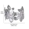 Pulsera Exagerada de Flor de Acero Inoxidable de Nuevo Estilo Transfronteriza Mariposa Exquisita Creativa Geométrico Abierto Pulsera Joyería de Empalme para Mujeres