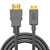 Cable Mini HDMI a HDMI de Acero Recubierto de Cobre Cabeza Grande y Pequeña Cable de Video Mini Puerto a Puerto C Cable de Alta Definición 4K