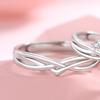 Anillo de pareja Original Sansheng Sanshi plata de ley 925 moda simple anillo trenzado para hombres y mujeres 520 Regalo del Día de San Valentín