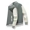 Jaqueta de Meia-Estação Primavera Outono Tamanho Europeu Masculina Estilo Coreano Esportiva Casual Gola Alta Jaqueta de Baseball Outerwear Masculino Atacado