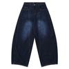 Sense de Diseño Retro Americano Machete Jeans Nuevo Tridimensional Abombado para Hombre y Mujer Holgura Pantalones Hoz