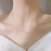 Collar de Hoja de Ginkgo para Mujer Plata de Ley S925 Lujo Accesible Colgante de Nicho Cadena Clavicular Elegante de Gama Alta Regalo de San Valentín