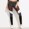 Europa y Estados Unidos nuevo sexy moda estampado de leopardo costuras leggings pantalones de yoga fitness mujer poliéster mate