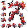 Bloques de Construcción Xiaomingxing Rompecabezas Infantil Ensamblaje Coche Juguete Niño Camión de Bomberos Modelo Rompecabezas de Ensamblaje Iluminación Regalo