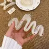Pinza para el pelo coreana linda para mujer, tamaño grande, estilo de alta gama, adecuada para cabello grueso, pinza de tiburón, horquilla, pinza de lazo