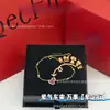 Collar de Calabaza Kirin Violeta del mismo estilo que Liu Shishi con Colgante Wulu de Nácar Blanco, Cadena para Clavícula de Oro de 18K para Mujer, Estilo Chino de Moda