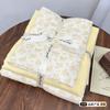 Conjunto de cama de algodão de quatro peças com fio de camada dupla para crianças 100% algodão capa de edredom lençol de cama conjunto de três peças fio amassado