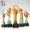 Novo Troféu de Cristal de Vidro com Animal, Troféu Comemorativo de Prêmio de Funcionário Destaque, Troféu de Aniversário de Alto Padrão e Atmosférico