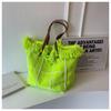 Bolso informal de estilo occidental para mujer, nuevo bolso de mano de estilo coreano de color liso, elegante, de un solo hombro, sencillo y portátil, a cuadros, 2023