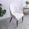 Funda de silla de comedor de forma curva grande funda de silla semicircular cojín respaldo integrado respaldo de silla simple moderno elástico