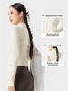 Ropa Deportiva de Exterior para Mujer en Otoño e Invierno, Cuello Alto Cortavientos, Efecto Adelgazante en la Cintura, Ropa de Yoga de Manga Larga, Top de Ropa Fitness para Pilates