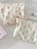5622 Bolsa de Cosméticos Lazo Estampado Portátil Almacenamiento de Productos para el Cuidado de la Piel Tela Bolsa Cuadrada Pequeña Monedero Organización de Artículos Varios