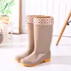 Zapatos de Lluvia Morados de Caña Alta para Mujer de Primavera y Otoño Zapatos Largos de Goma Botas de Agua para Limpieza Zapatos de Agua Botas de Agua para Inodoro Zapatos para Trabajadores de Saneamiento Botas de Trabajo