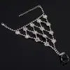 Pulsera Pulsera de Moda Clásica Personalizada para Mujer Mix and Match Brillante Red de Pescador Cadena de Garra con Pedrería Venta Directa de Fábrica B114