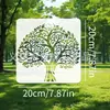 Ventas directas del fabricante: Tablero de pintura con plantilla de hueco de árbol grande, plantillas de pintura pintadas a mano de hojas de bosque, venta al por mayor