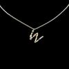 Collar de letras femenino europeo y americano ins collar de circonitas de oro de 18k diseño nicho cadena clavicular temperamento simple cadena de suéter