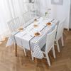 Toalha de Mesa Estilo Minimalista Moderno Impermeável e à Prova de Óleo PVC Xadrez Branco Uso Doméstico Sem Lavar Nórdico Cmxg Estilo Nórdico